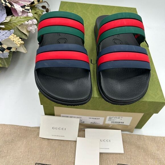Men’s Gucci, Agrado double strap sandals size 8, made in Italy - Picture 3 of 10